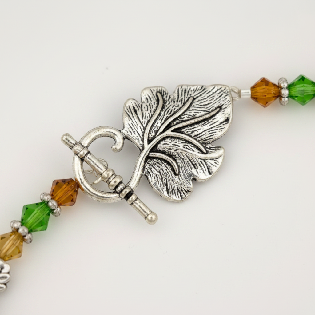 Autumn Leaves Crystal Necklace