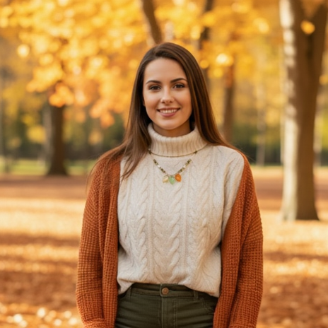Autumn Leaves Crystal Necklace