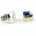 Chessboard Earrings Clear AB