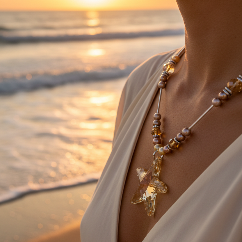 Golden Starfish Necklace