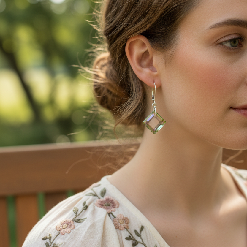 Luna Square Earrings