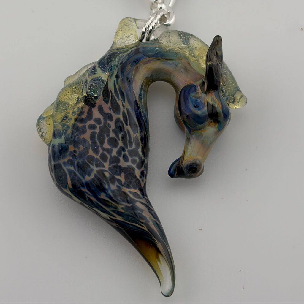 Wild Mustang Glass Pendant Necklace