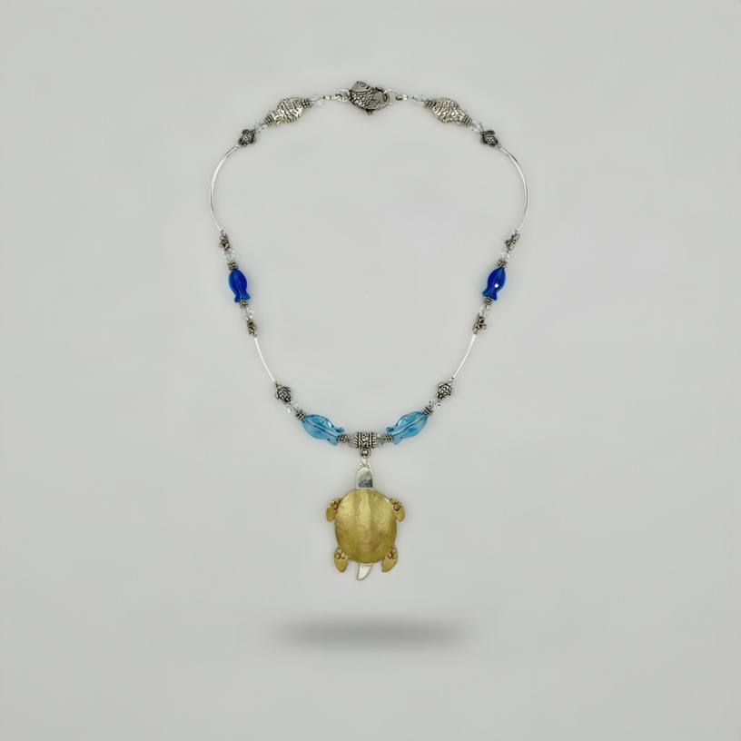 Turtle By The Sea Necklace