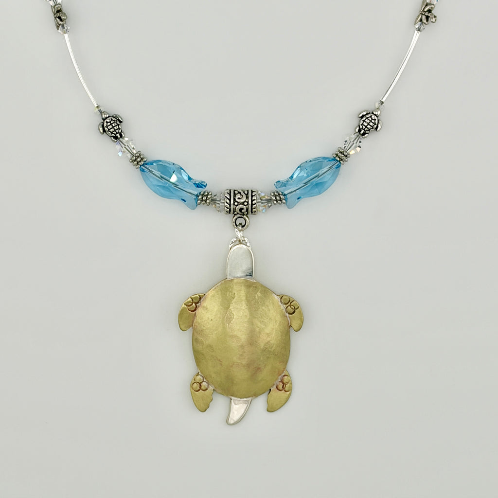 Turtle By The Sea Necklace