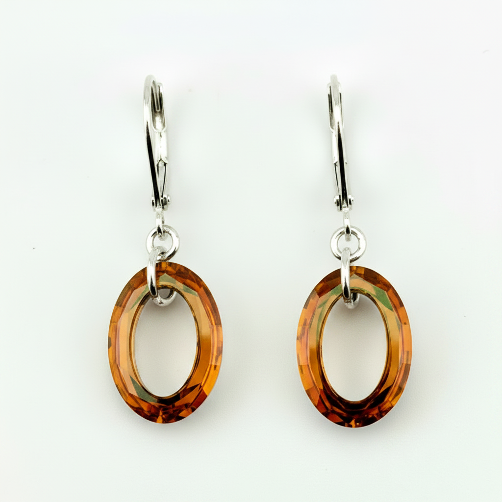Amber Halo Earrings